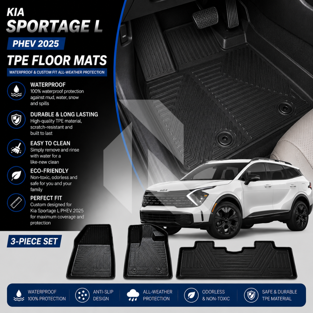 Kia Sportage L PHEV 2025 TPE Floor Mats – Waterproof & Custom Fit All-Weather Car Mats Main image