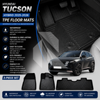 Hyundai Tucson Hybrid 2025-2026 TPE Floor Mats – Waterproof & Custom Fit All-Weather Car Mats