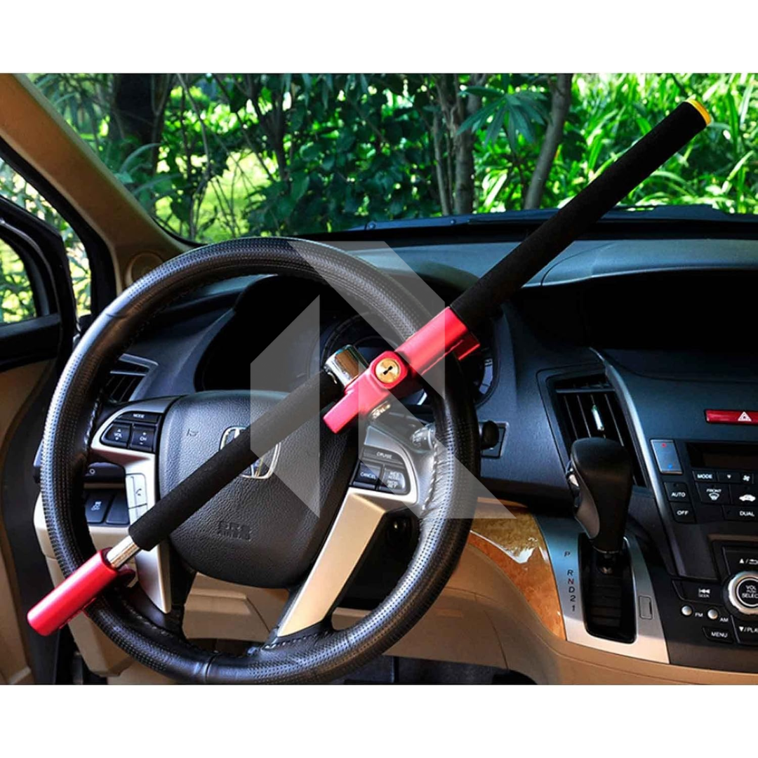 Universal Steering Wheel Lock with 2 Keys – Heavy Duty Anti-Theft Car Security Lock - V8X