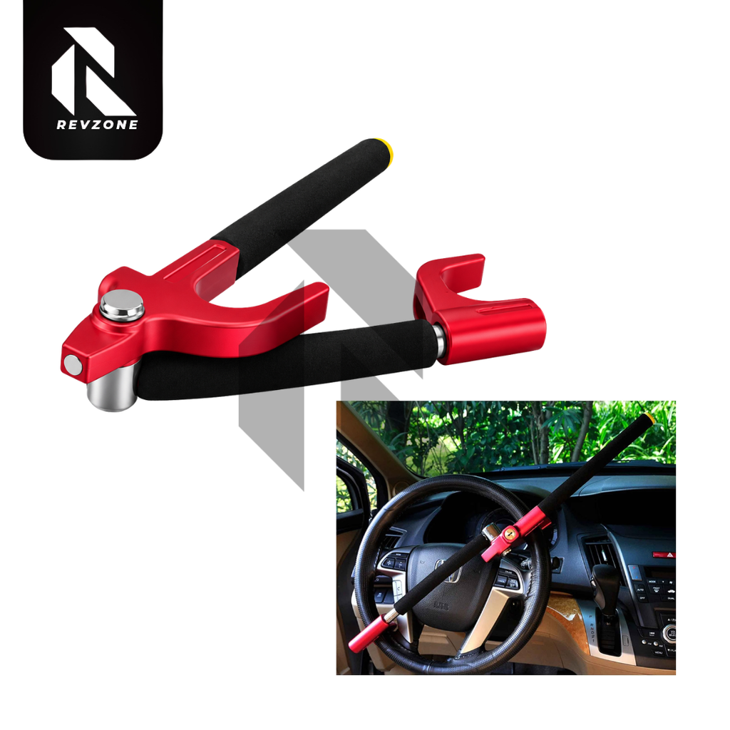 Universal Steering Wheel Lock with 2 Keys – Heavy Duty Anti-Theft Car Security Lock - V8X