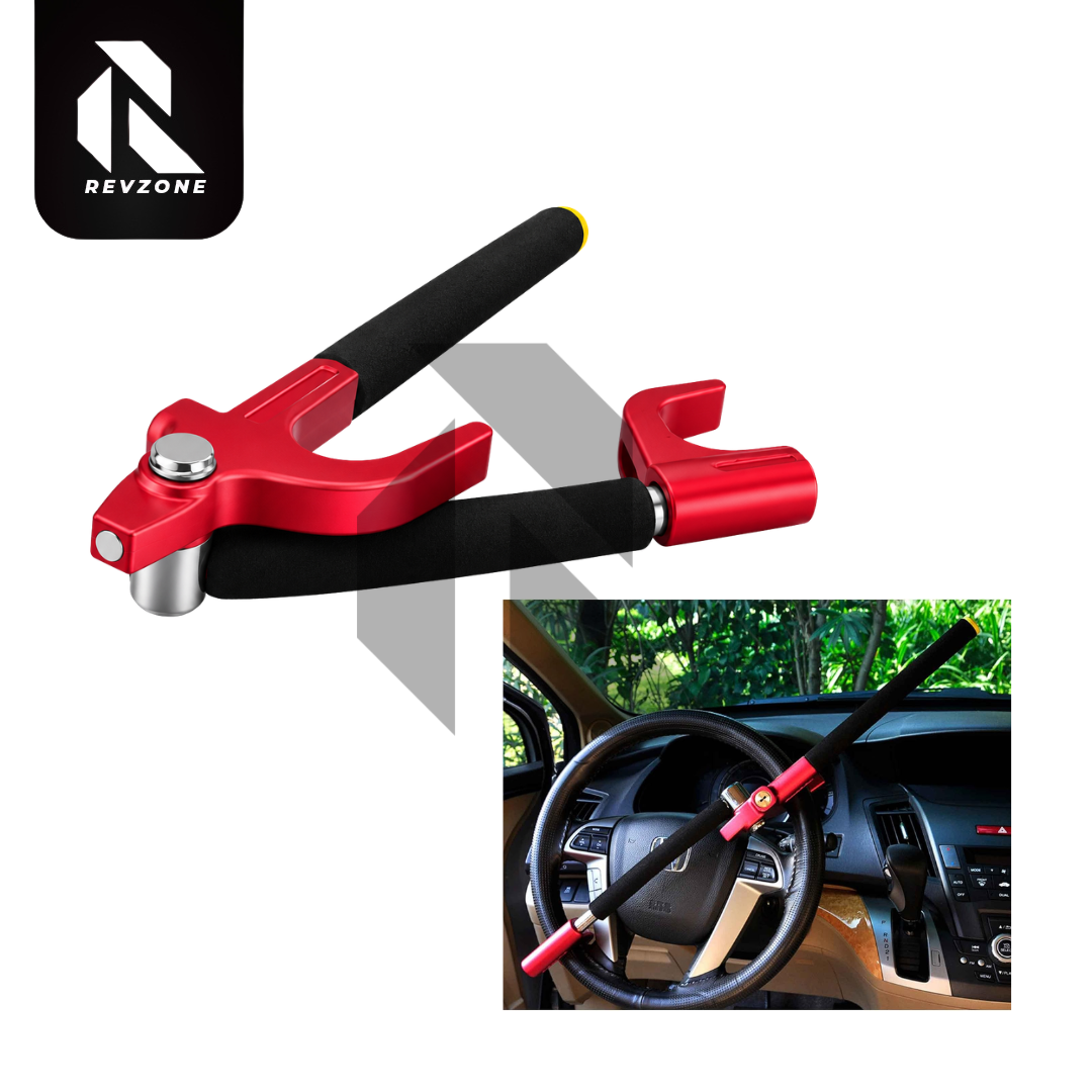 Universal Steering Wheel Lock with 2 Keys – Heavy Duty Anti-Theft Car Security Lock - V8X