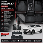 Changan Oshan X7 2022-2025 TPE Floor Mats – Waterproof & Custom Fit All-Weather Car Mats 4pcs