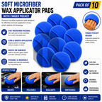 Soft Microfiber Wax Applicator Pad with Finger Pocket – Premium Car Polish & Wax Applicator