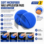 Soft Microfiber Wax Applicator Pad with Finger Pocket – Premium Car Polish & Wax Applicator