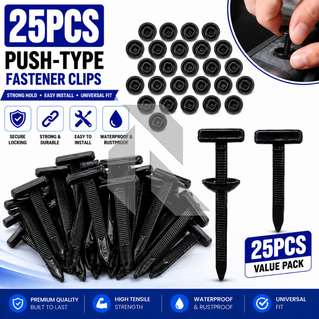 Universal Cable Tie Clips – Heavy Duty Nylon Push Mount Fasteners