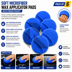 Soft Microfiber Wax Applicator Pad with Finger Pocket – Premium Car Polish & Wax Applicator