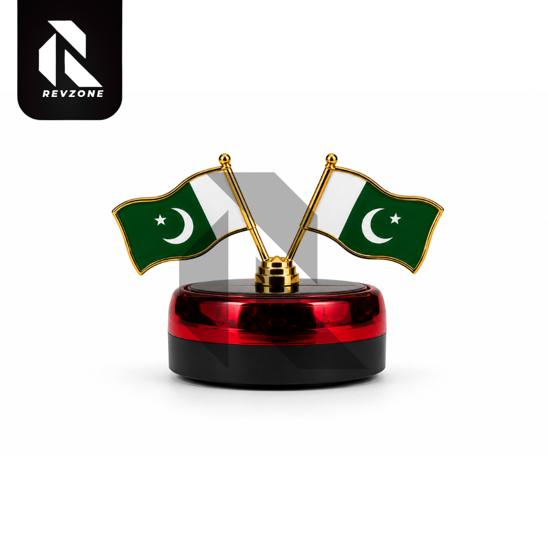 Universal Car Solar Pakistan Flag Rotating Perfume – Solar Powered Dashboard Air Freshener