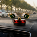 Universal Car Solar Pakistan Flag Rotating Perfume – Solar Powered Dashboard Air Freshener