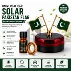 Universal Car Solar Pakistan Flag Rotating Perfume – Solar Powered Dashboard Air Freshener
