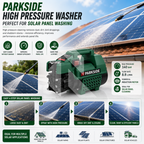 Parkside High Pressure Washer 140 Bar 2400W Induction Motor | 8.8L/min Flow Rate | 8 Meter Hose Pipe | Free Scratch Removal Wax 120ML