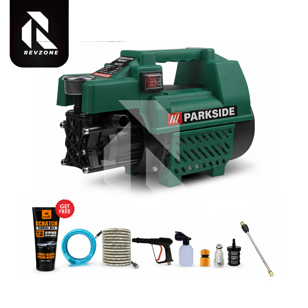 Parkside High Pressure Washer 140 Bar 2400W Induction Motor | 8.8L/min Flow Rate | 8 Meter Hose Pipe | Free Scratch Removal Wax 120ML