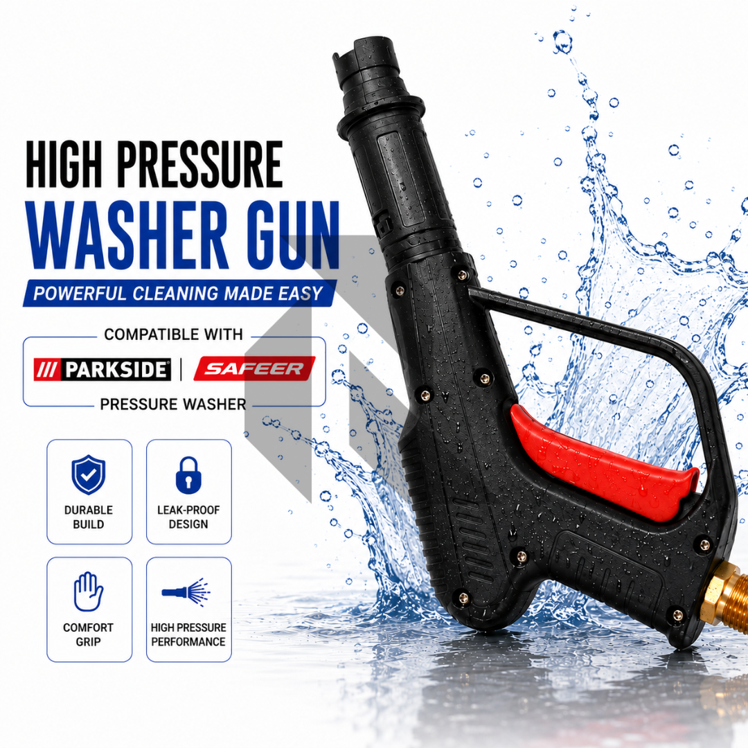 Parkside & Safeer Compatible Pressure Washer Spray Gun with Adjustable Spray Modes