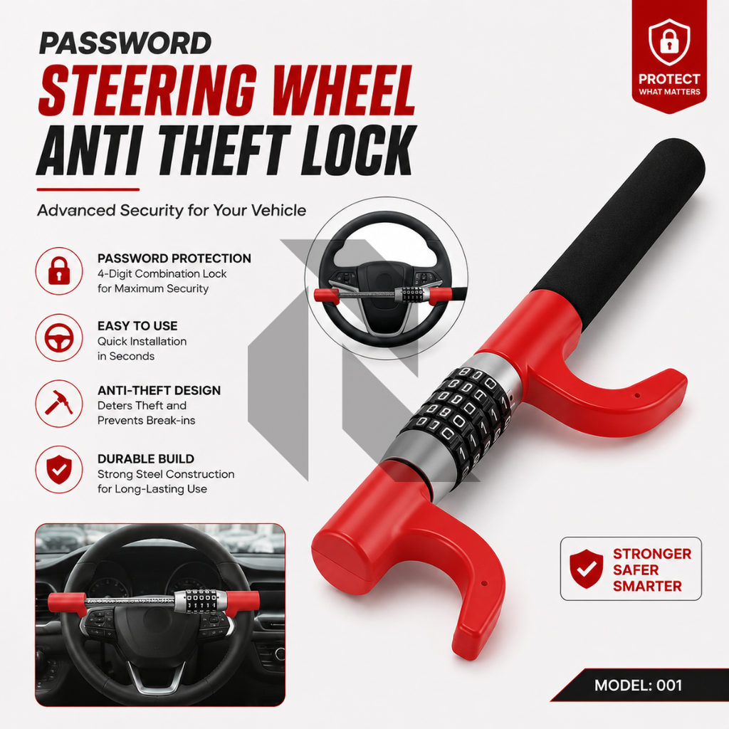 Password Steering Wheel Anti-Theft Lock