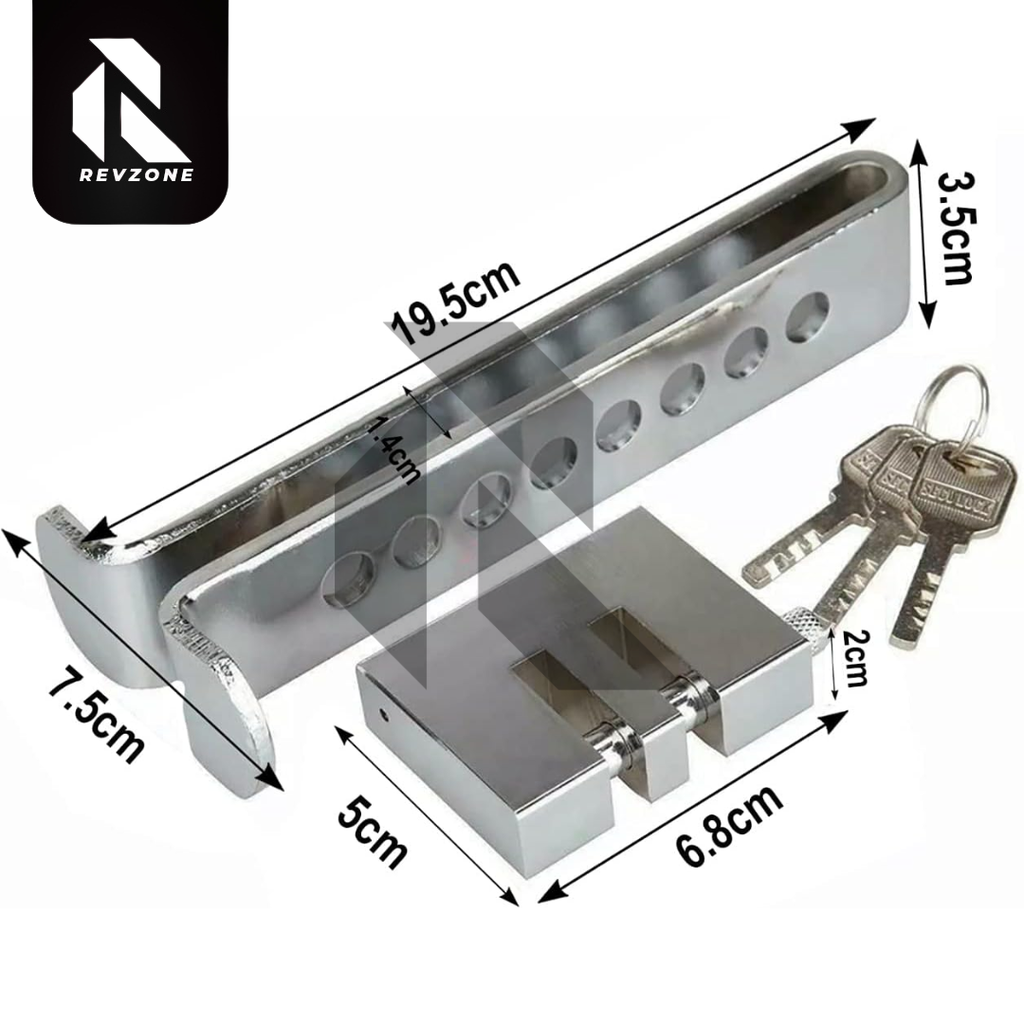 Car Pedal Lock – 8 Holes Adjustable Anti-Theft Security Lock for Clutch & Brake Pedal with Keys