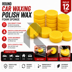 Round Car Waxing Polish Wax Foam Sponge – High Density Scratch-Free Applicator Pad