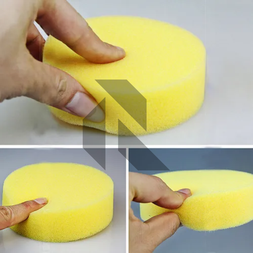 Round Car Waxing Polish Wax Foam Sponge – High Density Scratch-Free Applicator Pad