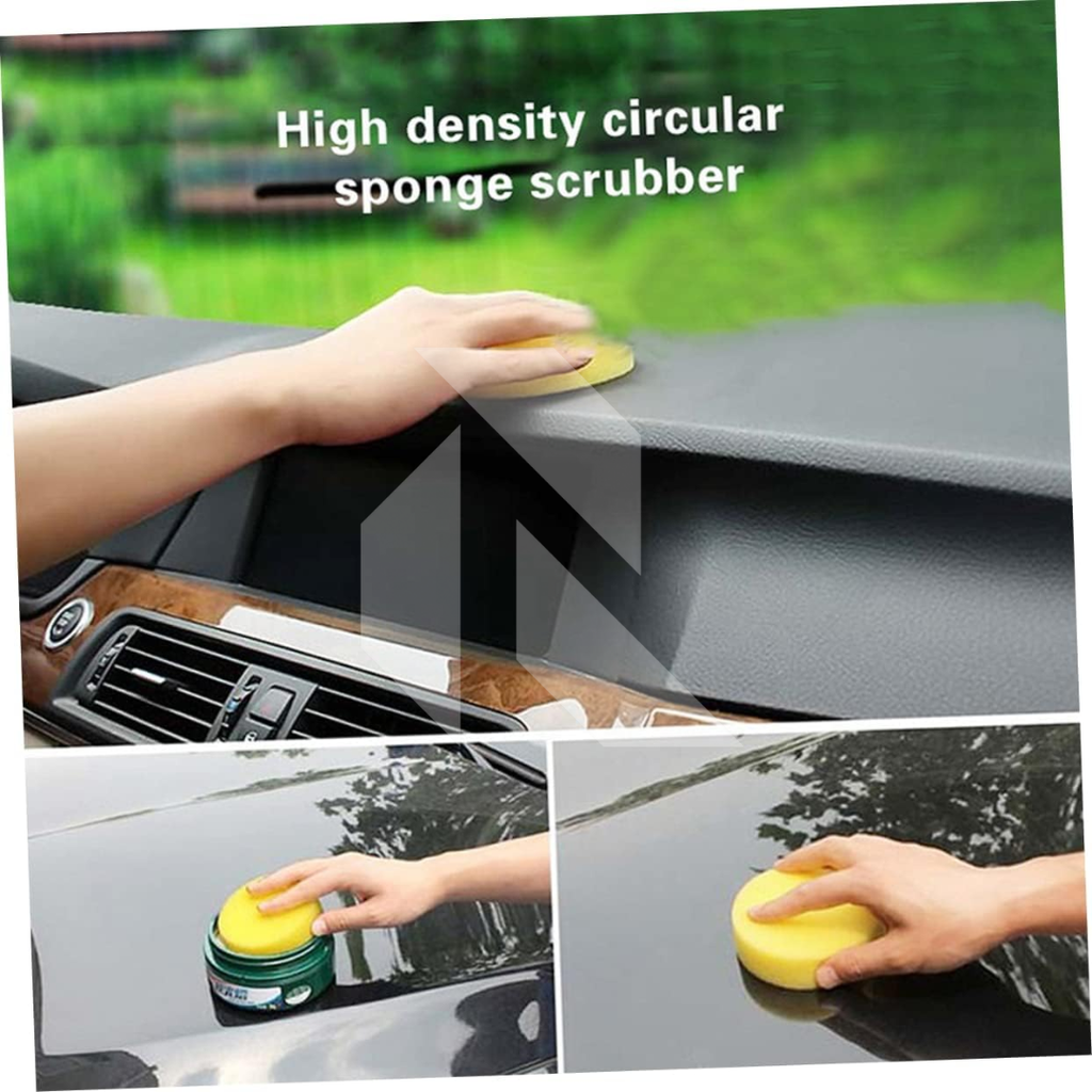 Round Car Waxing Polish Wax Foam Sponge – High Density Scratch-Free Applicator Pad