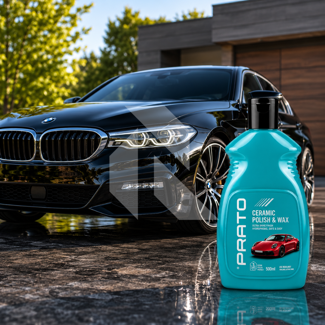 PRATO Ceramic Polish & Wax – 3-in-1 Ceramic Shine, Polish & Paint Protection