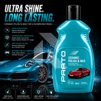 PRATO Ceramic Polish & Wax – 3-in-1 Ceramic Shine, Polish & Paint Protection
