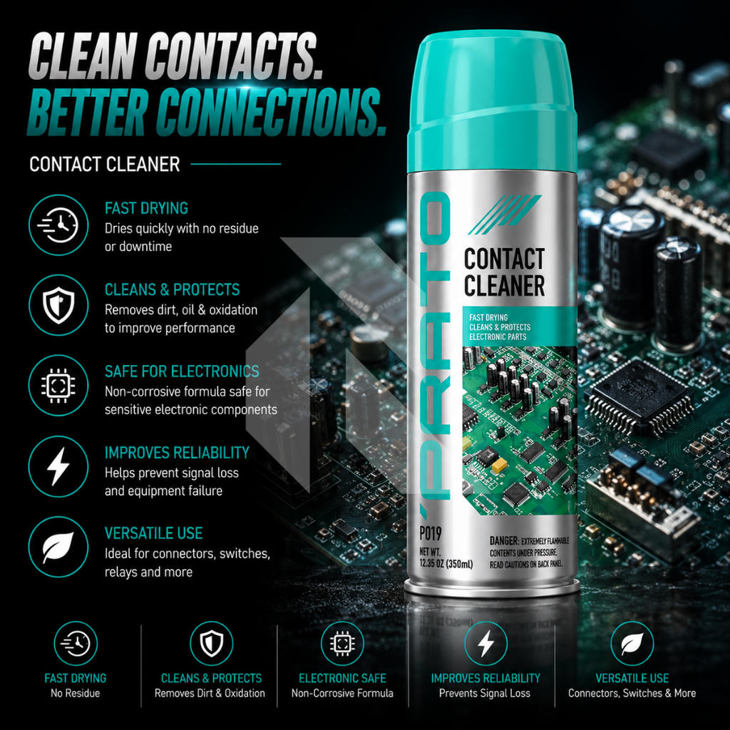 PRATO Contact Cleaner – Fast Drying Electrical Contact & Electronic Component Cleaner Spray