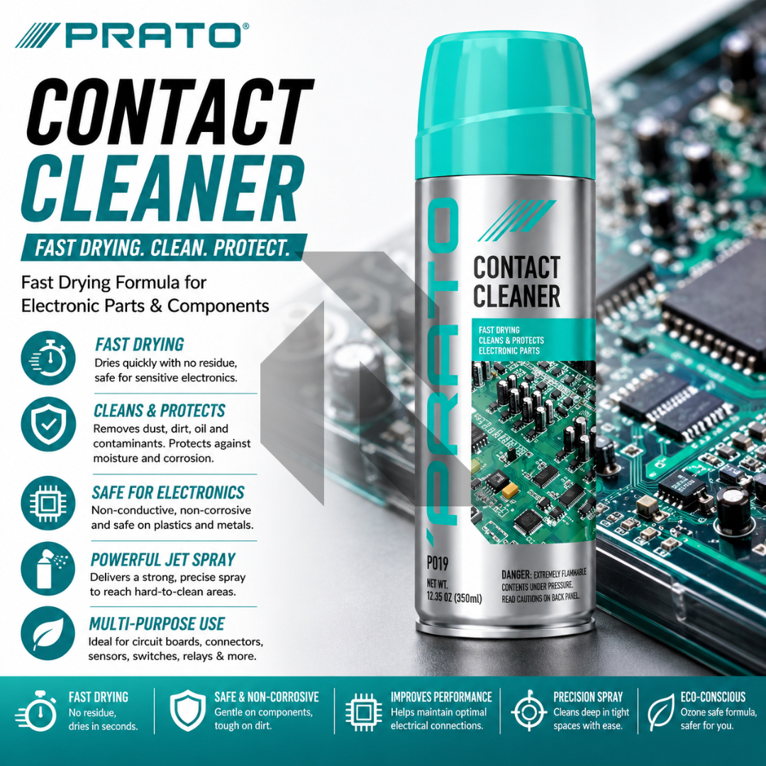 PRATO Contact Cleaner – Fast Drying Electrical Contact & Electronic Component Cleaner Spray