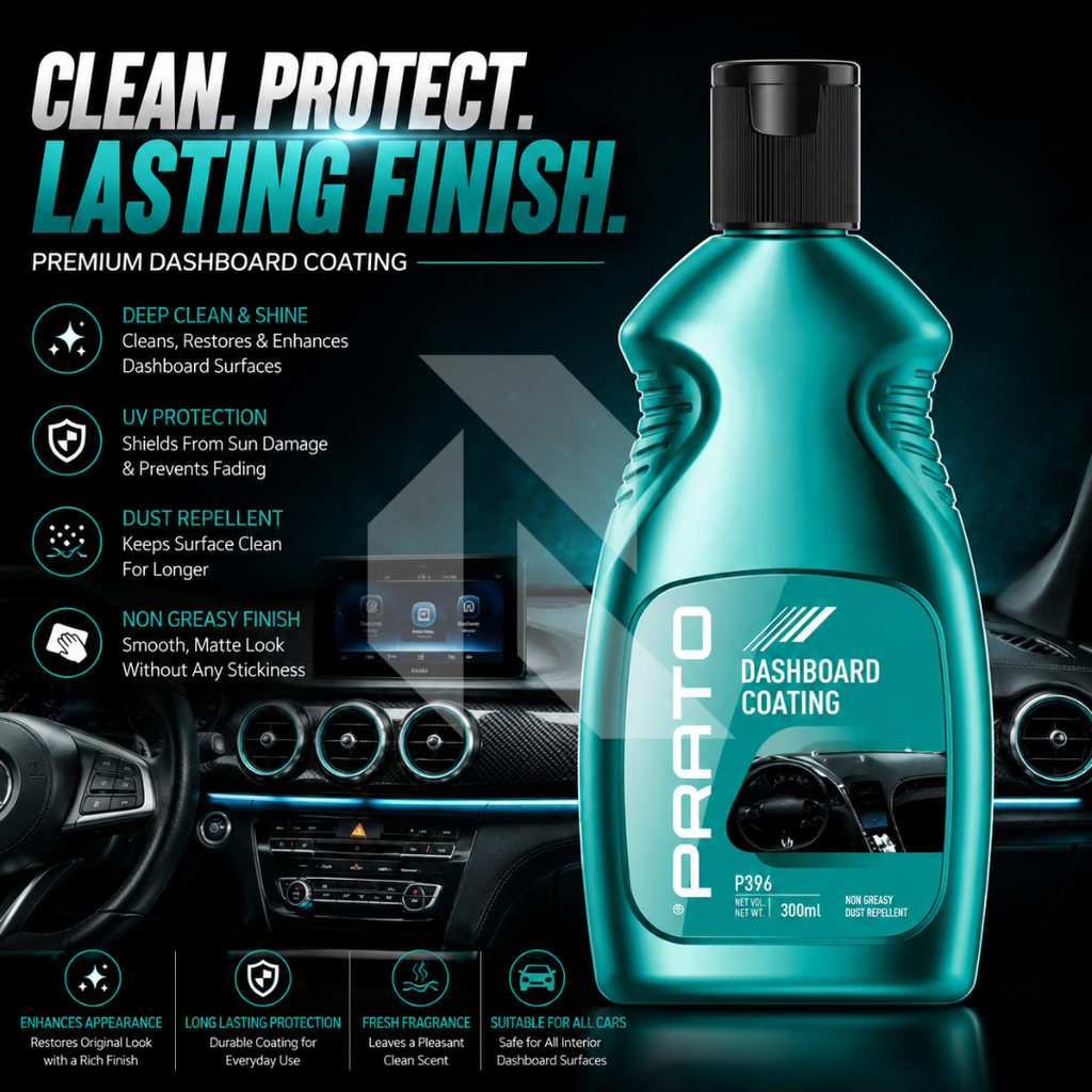 PRATO Dashboard Coating – Interior Dashboard Restorer, Shine Enhancer & Dust Repellent