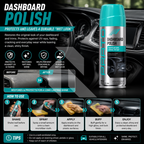 PRATO Dashboard Polish 450ML – Interior Shine & Protection Spray for Dashboard, Plastic & Vinyl