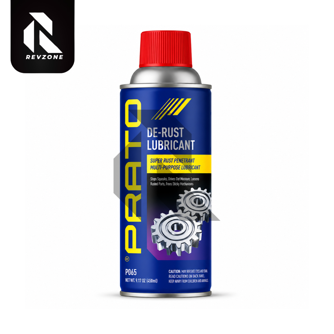 PRATO De-Rust Lubricant 450ML – Multi-Purpose Penetrating Oil, Rust Remover & Lubricant Spray