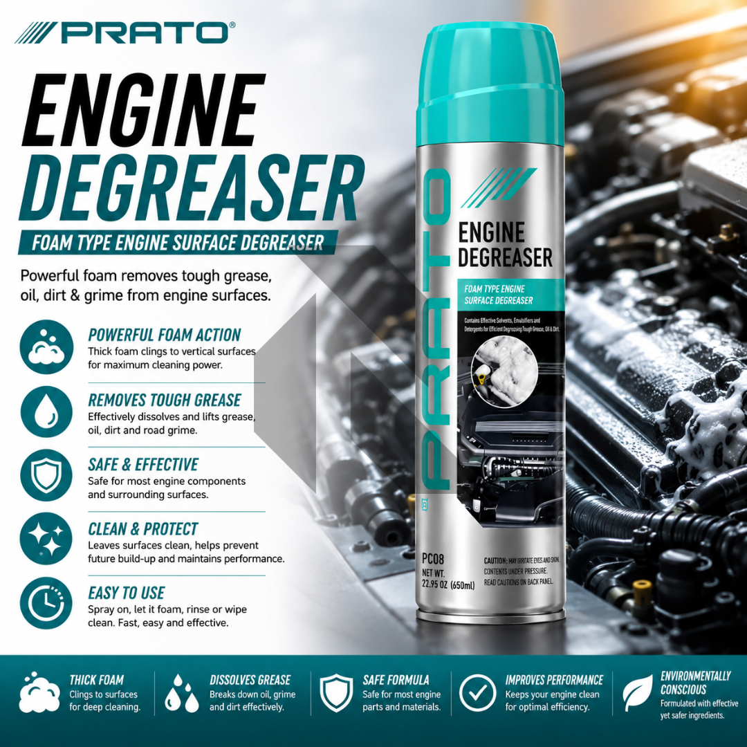 PRATO Engine Degreaser 650ML – Heavy Duty Engine Cleaner for Grease, Oil & Dirt Removal