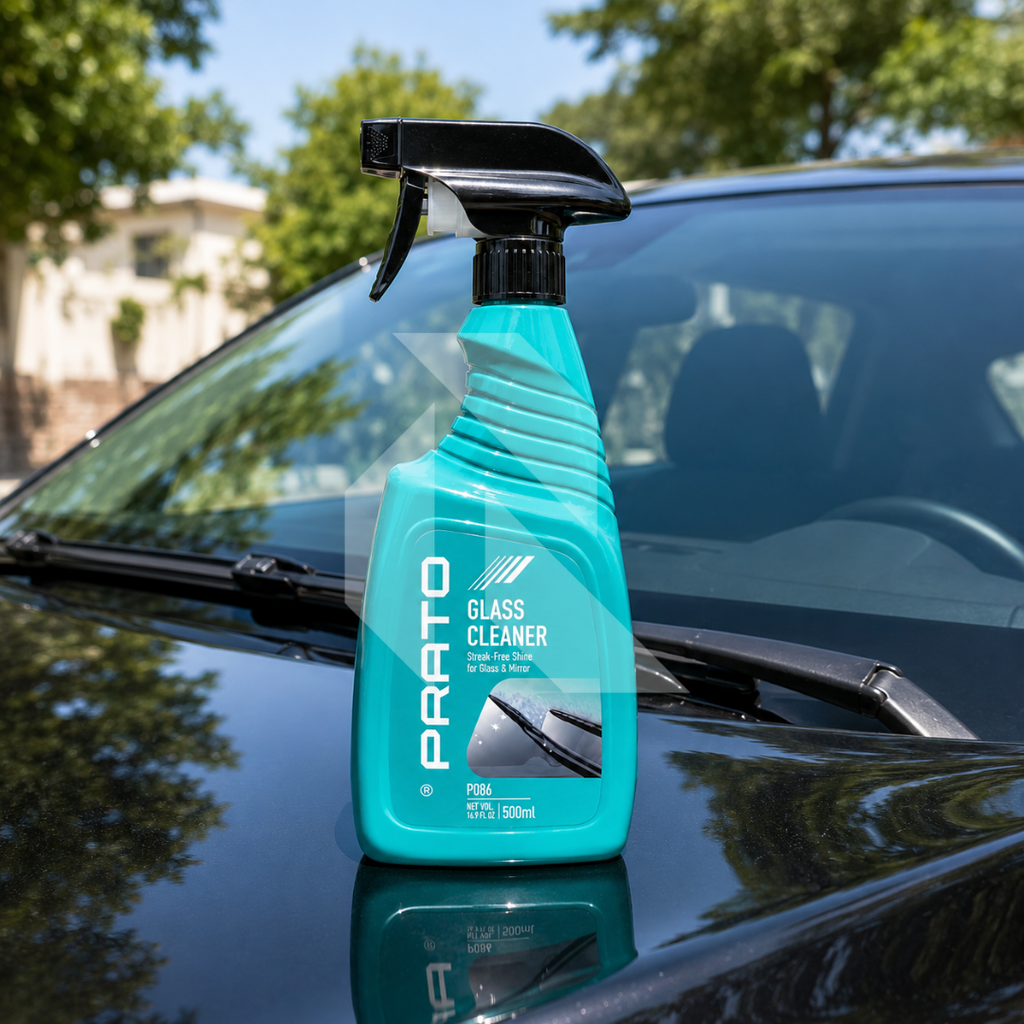 PRATO Glass Cleaner 500ML – Streak-Free Car Glass Cleaner for Windshield, Windows & Mirrors