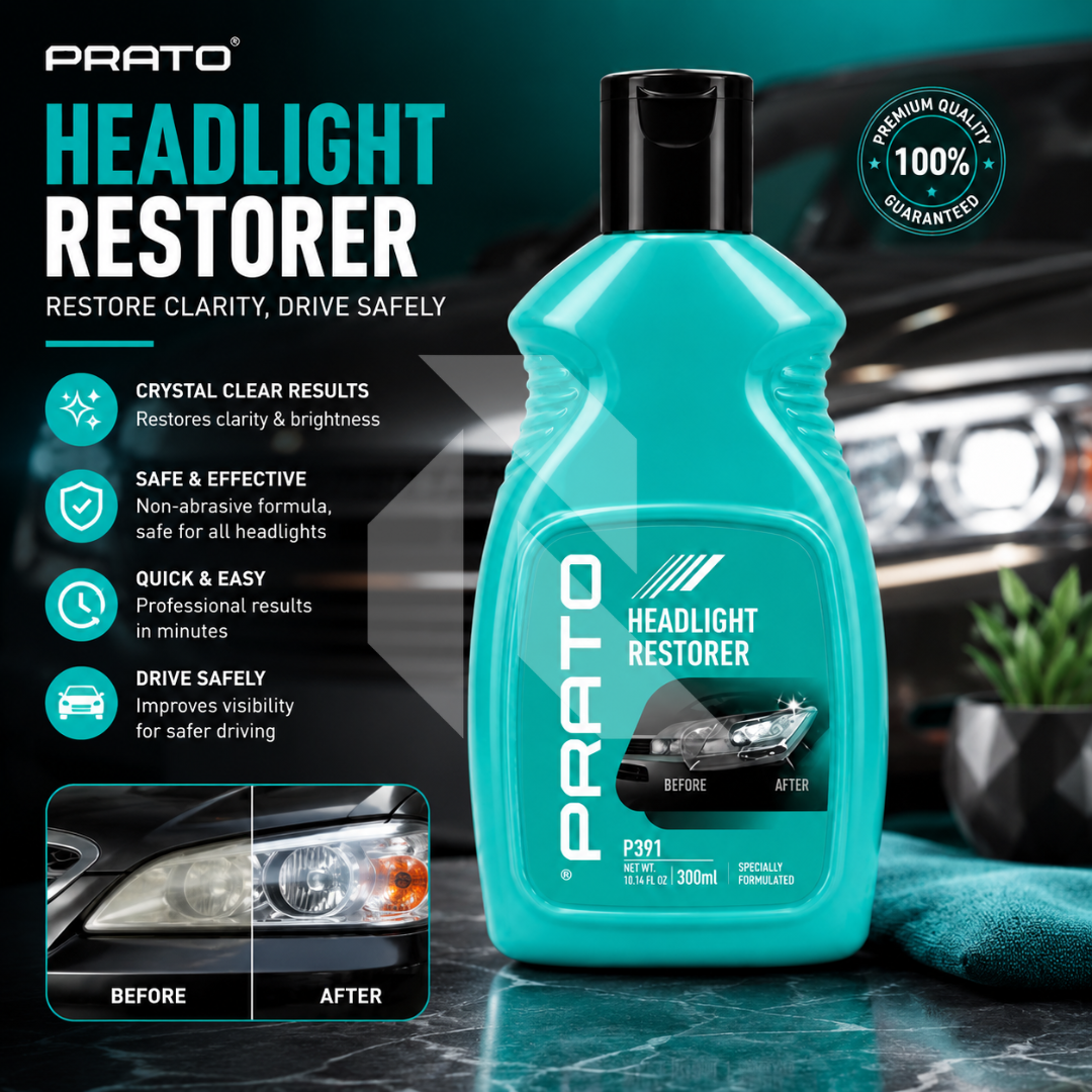 PRATO Headlight Restorer 300ML – Headlight Lens Restoration & Clarity Enhancement Solution
