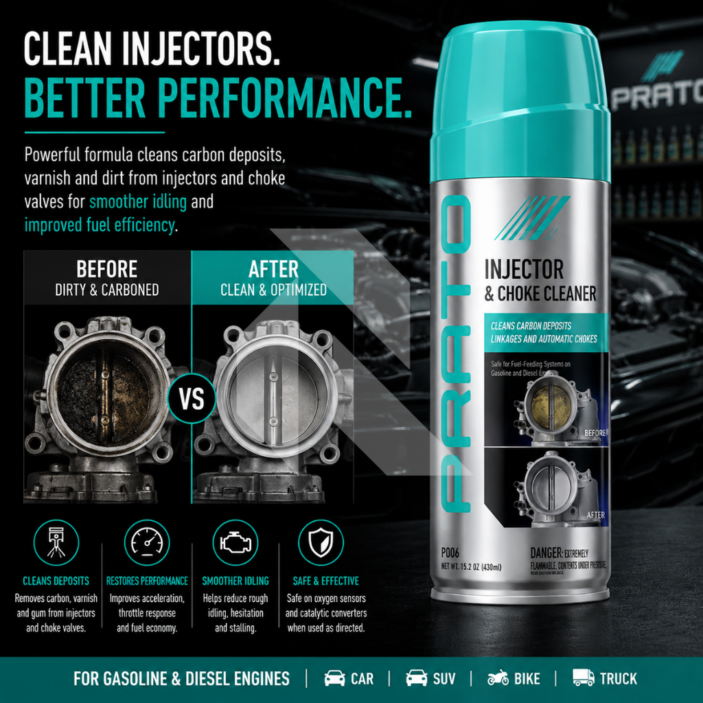 PRATO Injector & Choke Cleaner – Carburetor, Throttle Body Cleaner