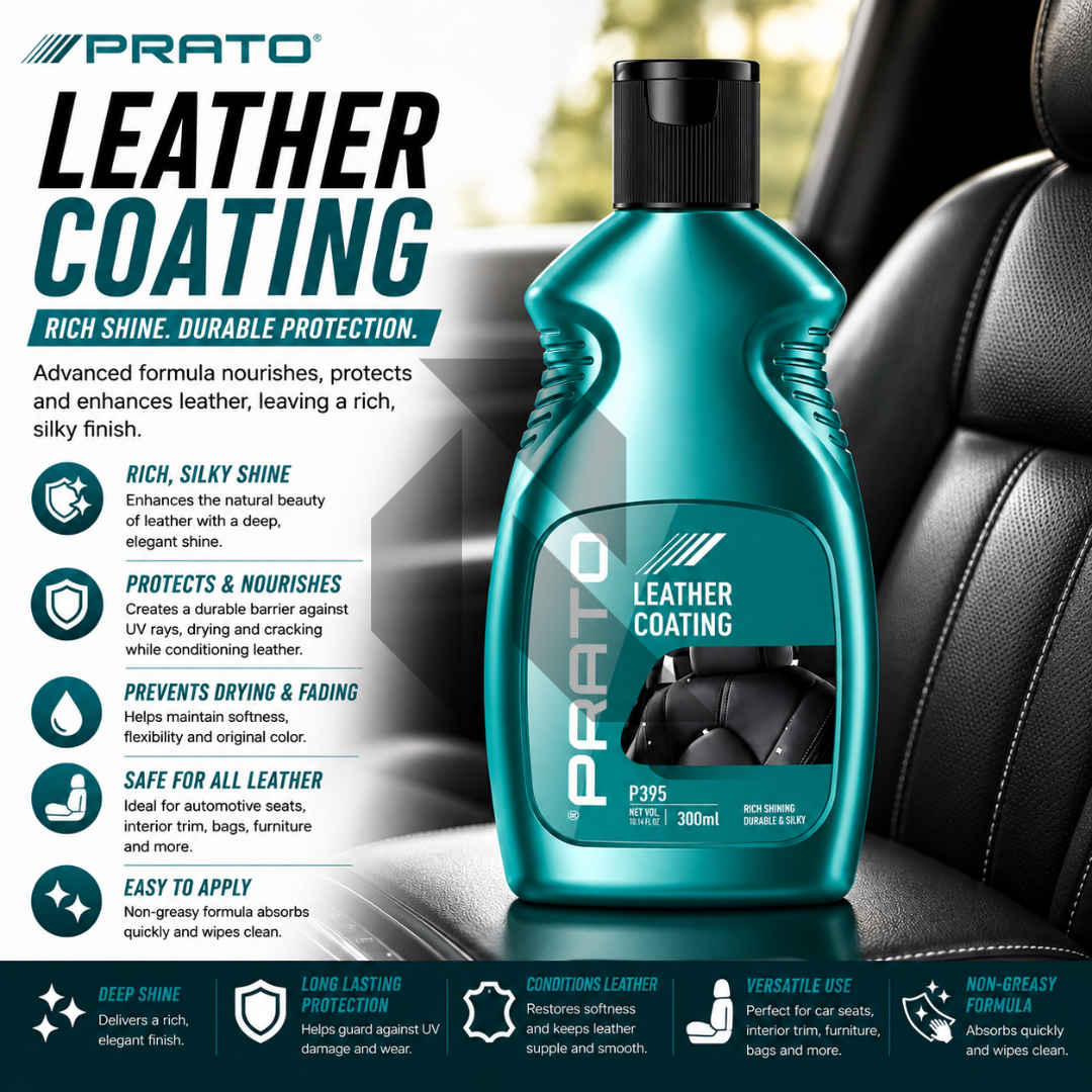 PRATO Leather Coating 300ML – Leather Protection & Shine Coating for Car Seats and Interior Surfaces