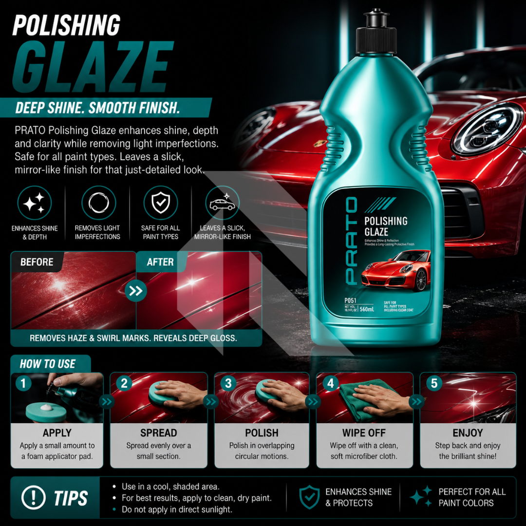 PRATO Polishing Glaze 946ML – High Gloss Paint Enhancer