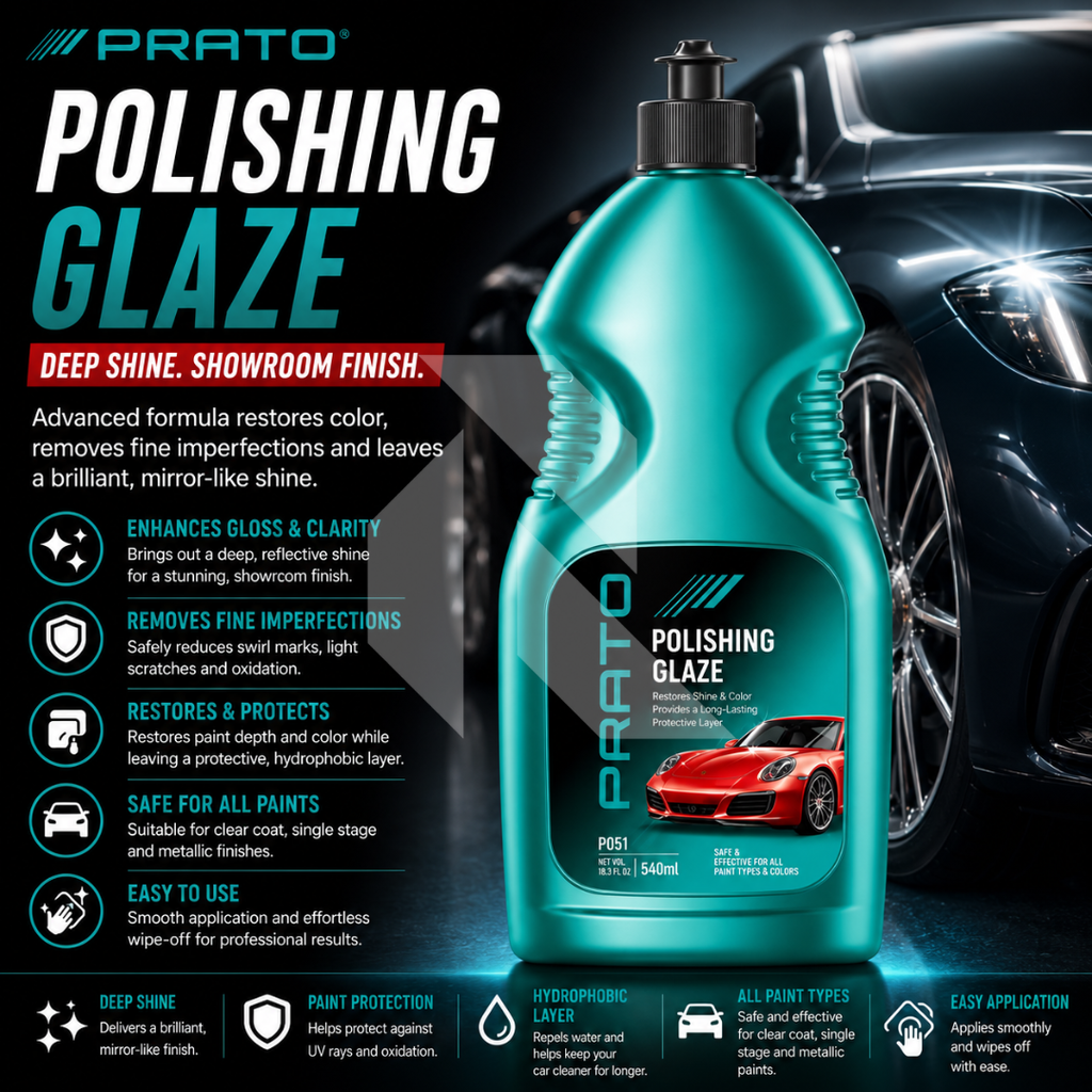 PRATO Polishing Glaze 946ML – High Gloss Paint Enhancer
