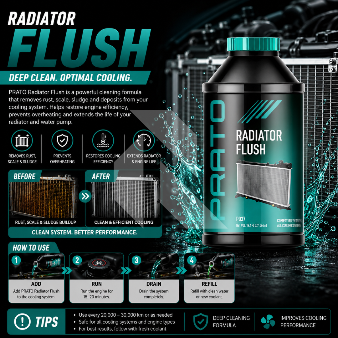 PRATO Radiator Flush 354ml – Cooling System Cleaner & Rust Remover for Radiators