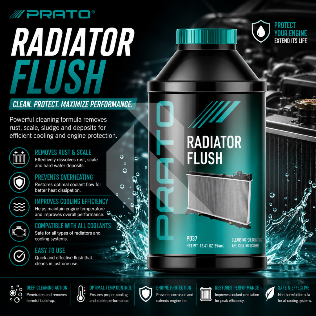 PRATO Radiator Flush 354ml – Cooling System Cleaner & Rust Remover for Radiators