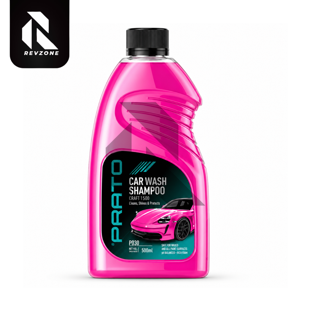 PRATO Car Wash Shampoo 500ML – High Foam Car Cleaning Shampoo for Deep Clean & Glossy Finish