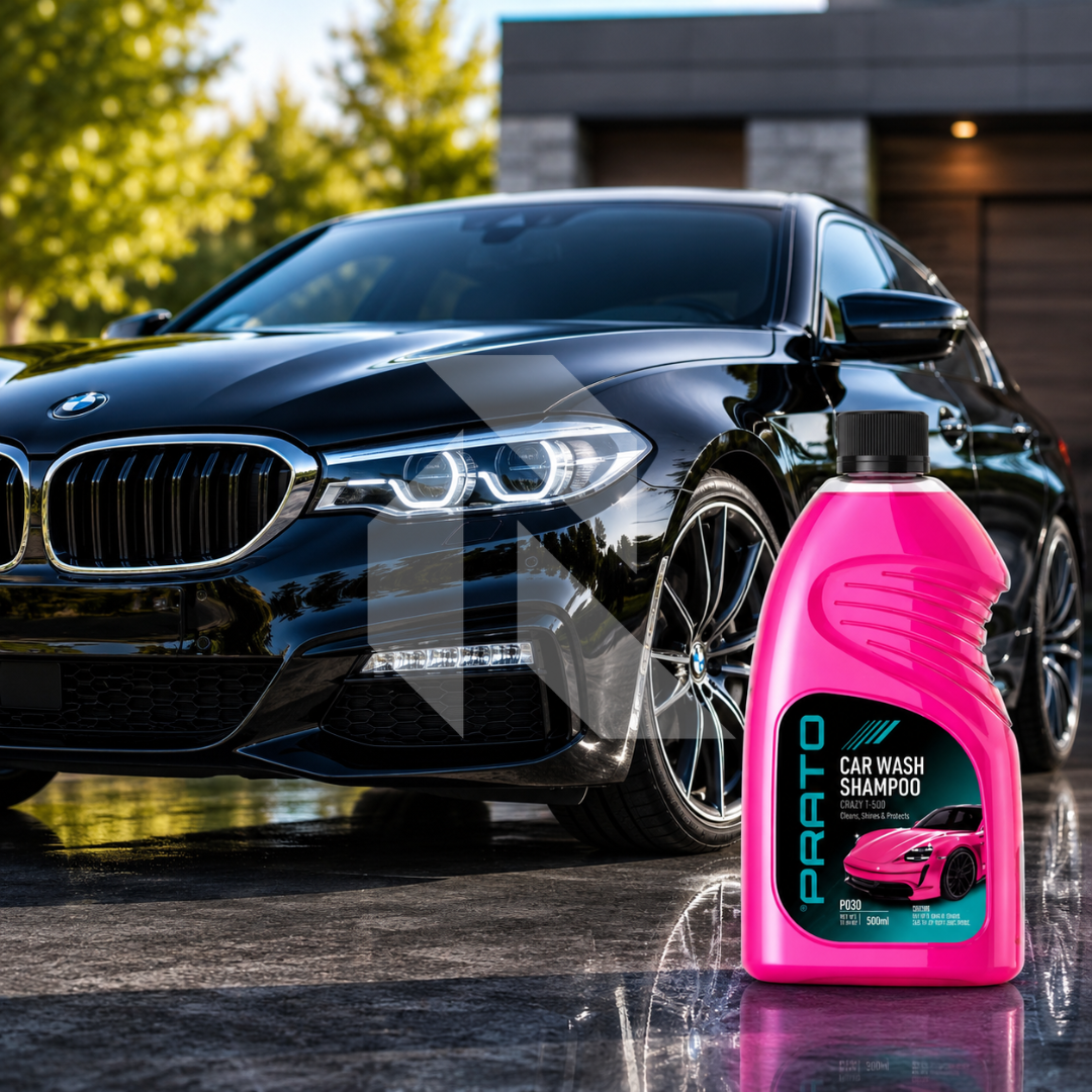 PRATO Car Wash Shampoo 500ML – High Foam Car Cleaning Shampoo for Deep Clean & Glossy Finish