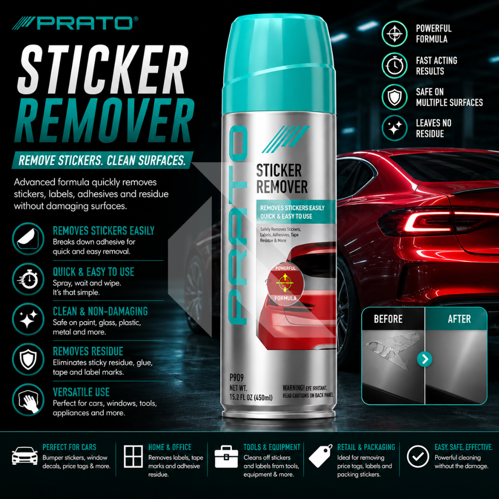 PRATO Sticker Remover 450ml – Adhesive, Label & Glue Residue Remover Spray
