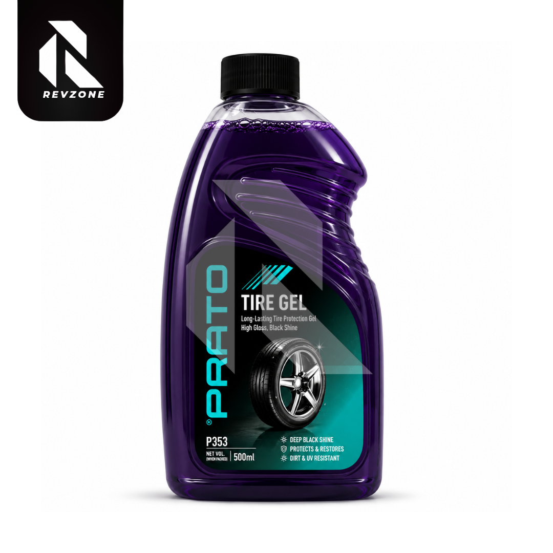 PRATO Tire Gel 500ML – High Gloss Tire Shine & Rubber Protection Gel for Deep Black Finish