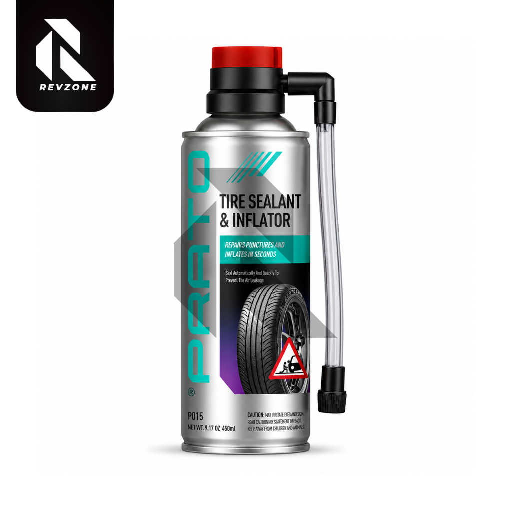 PRATO Tire Sealant & Inflator 450ML – Emergency Tire Repair & Instant Inflation Solution