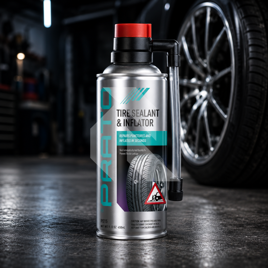 PRATO Tire Sealant & Inflator 450ML – Emergency Tire Repair & Instant Inflation Solution