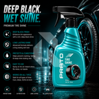 PRATO Tire Shine 500ML – Instant Tire Gloss & Rubber Protection Spray for Deep Black Finish