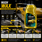 PRATO Wash & Wax 500ML – High Foam Car Wash Shampoo with Wax for Shine & Protection