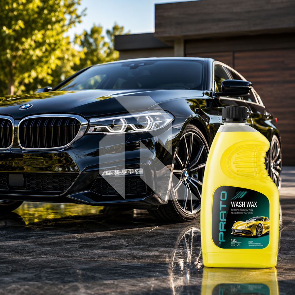 PRATO Wash & Wax 2L – Car Wash Shampoo with Wax for Deep Cleaning & Brilliant Shine