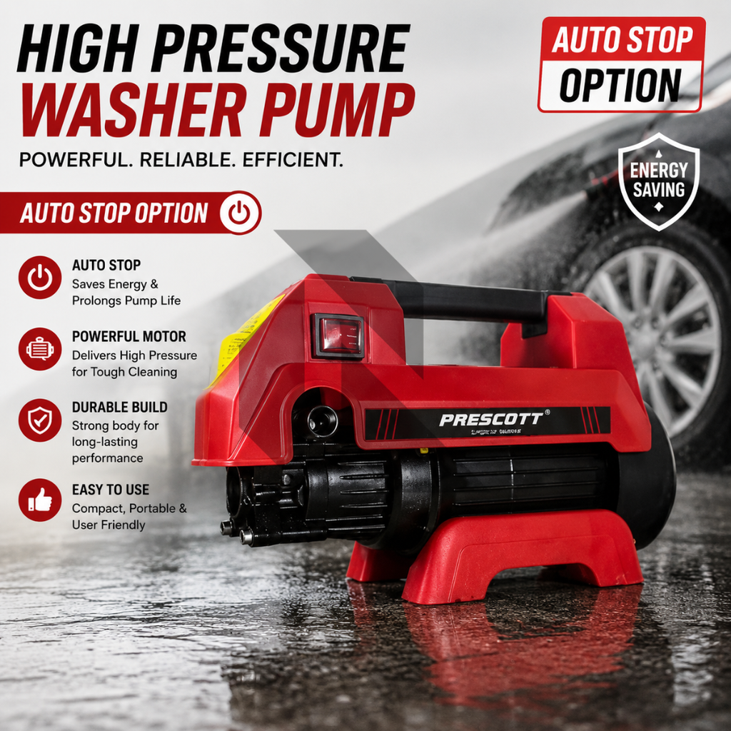 Prescott Expert Series Pressure Washer 170 Bar 3000W Induction Motor Free 100ML Shampoo