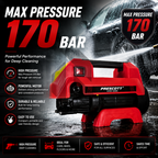 Prescott Expert Series Pressure Washer 170 Bar 3000W Induction Motor Free 100ML Shampoo