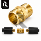 Pressure Washer Pipe Extension Connector M22-15mm – Brass Hose Joiner for Pressure Washer Hoses