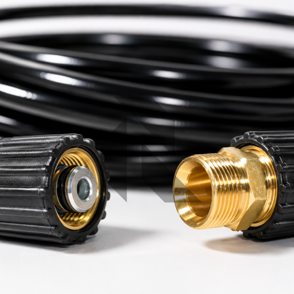 Pressure Washer Pipe Extension Connector M22-15mm – Brass Hose Joiner for Pressure Washer Hoses